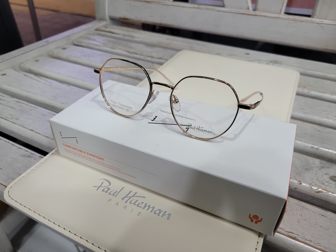 폴휴먼안경(PHF422A 골드육각)퓨어티탄초경량 상품이미지1