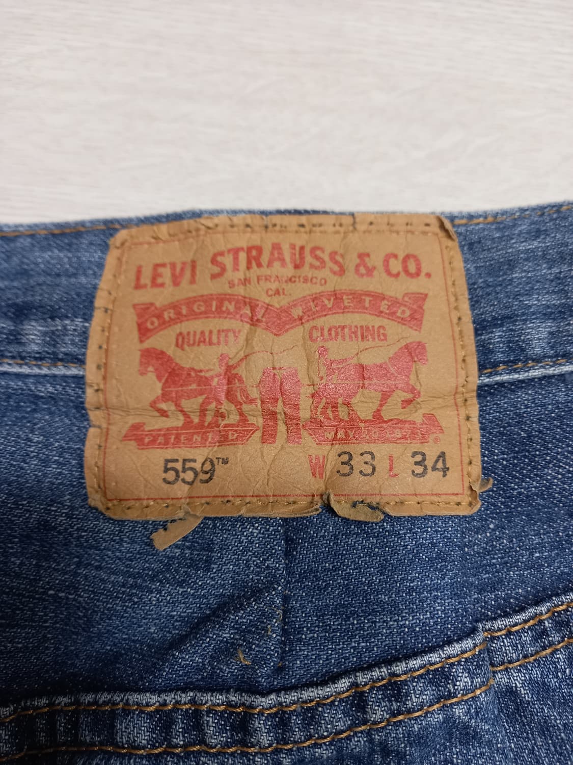 31 리바이스559 워싱 와이드진 커스텀 31-480 상품이미지5