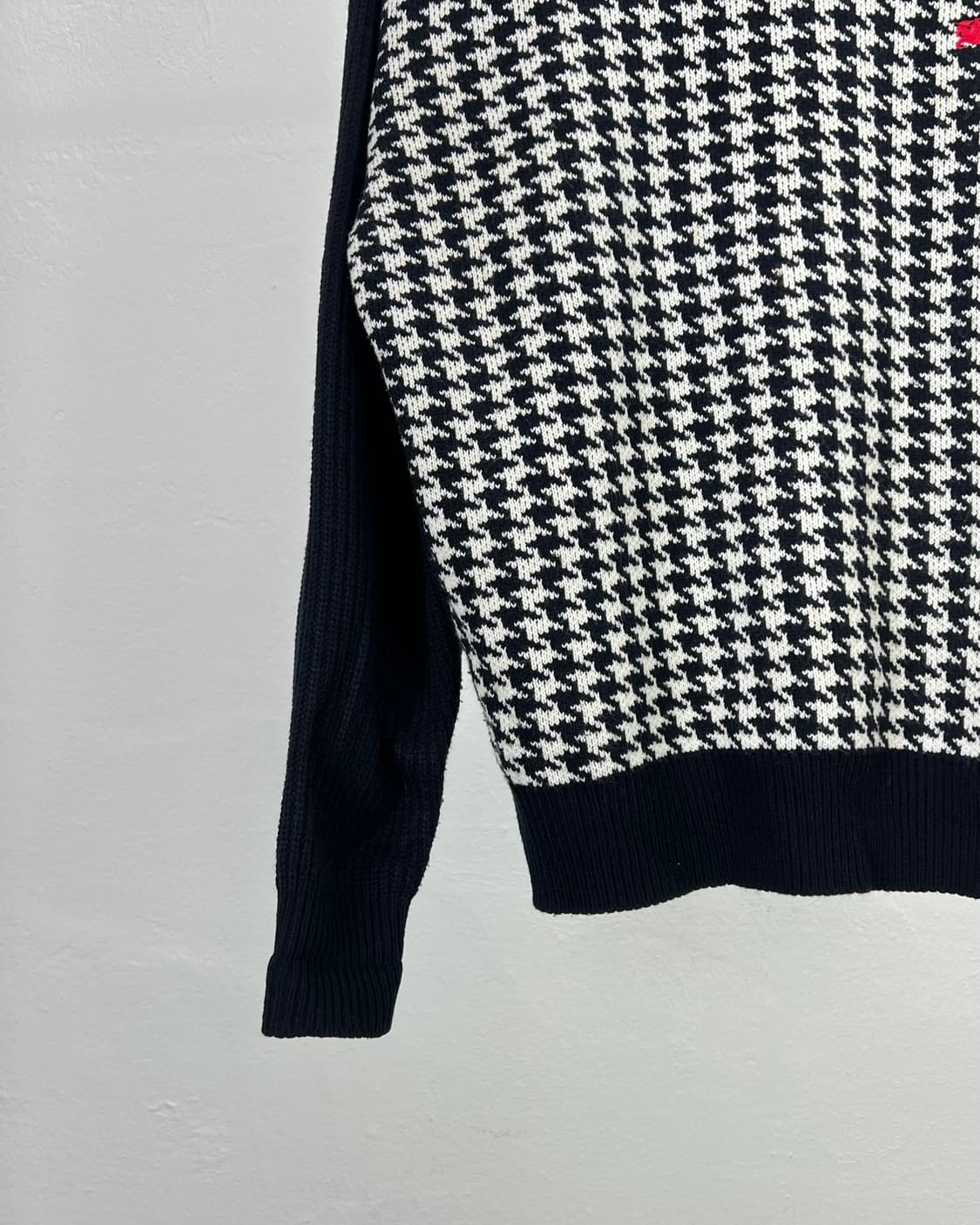 90s 버버리 하운드 투스 코튼 니트 스웨터 상품이미지4