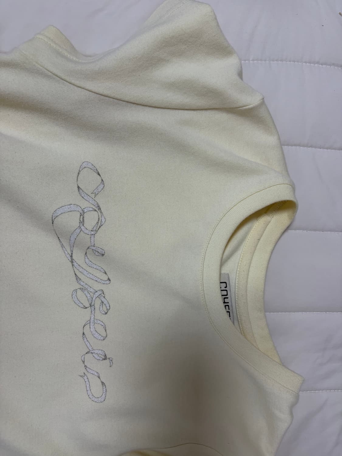 Coyseio Ribbon Side Strap T-Shirt Yellow 상품이미지8