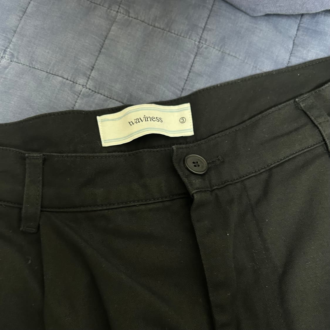 (3)웨이비니스 어시메트리 지퍼 디테일 버뮤다 팬츠 블랙 상품이미지7