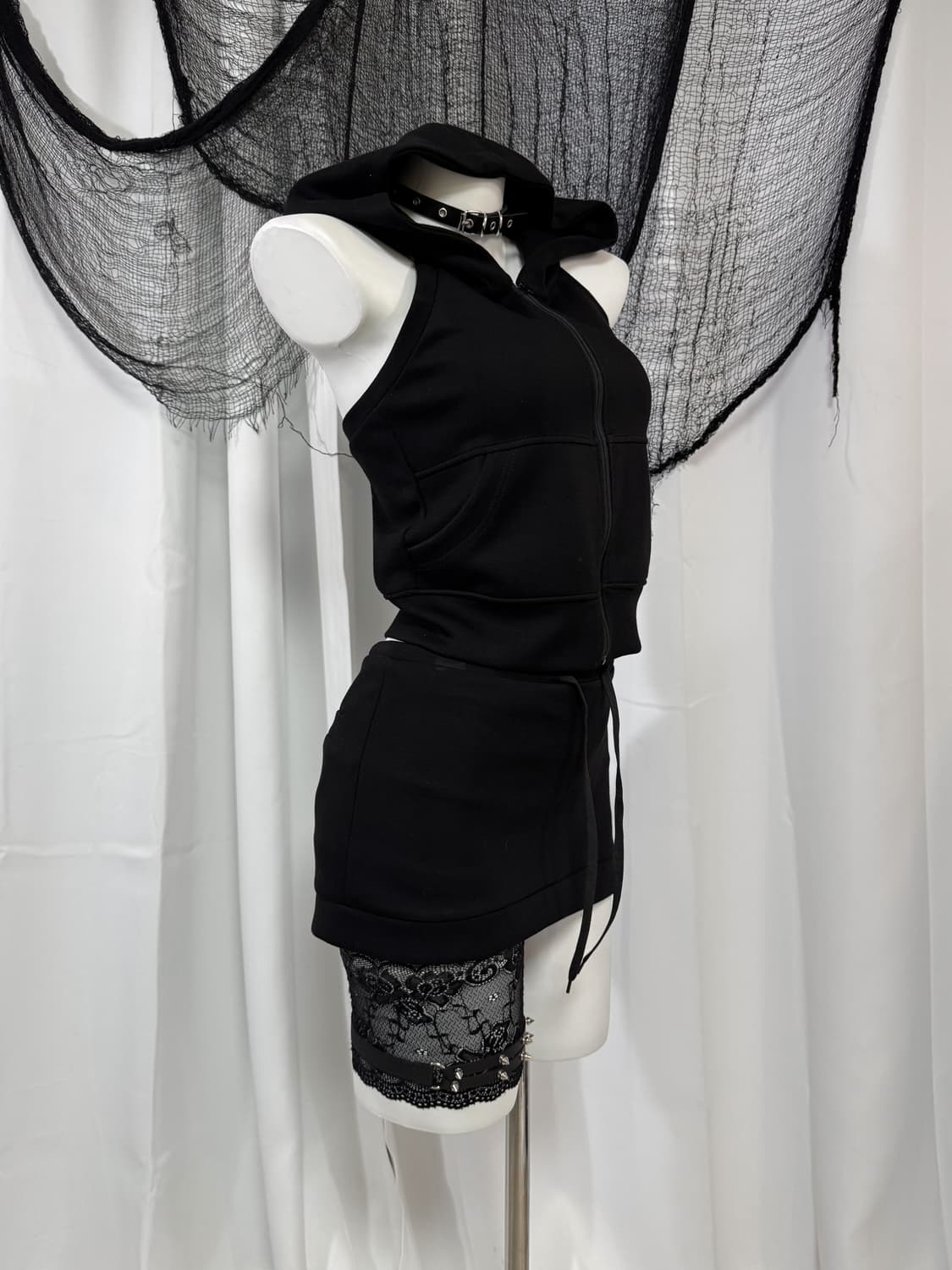 hood zip up skirt set 상품이미지1