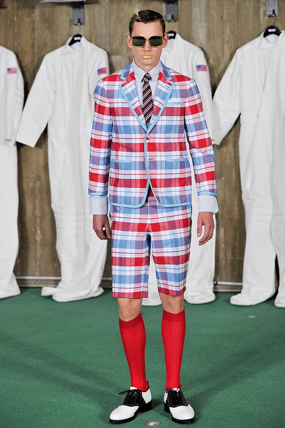 톰브라운 2011 런웨이 타탄 체크 파스텔 자켓 상품이미지2