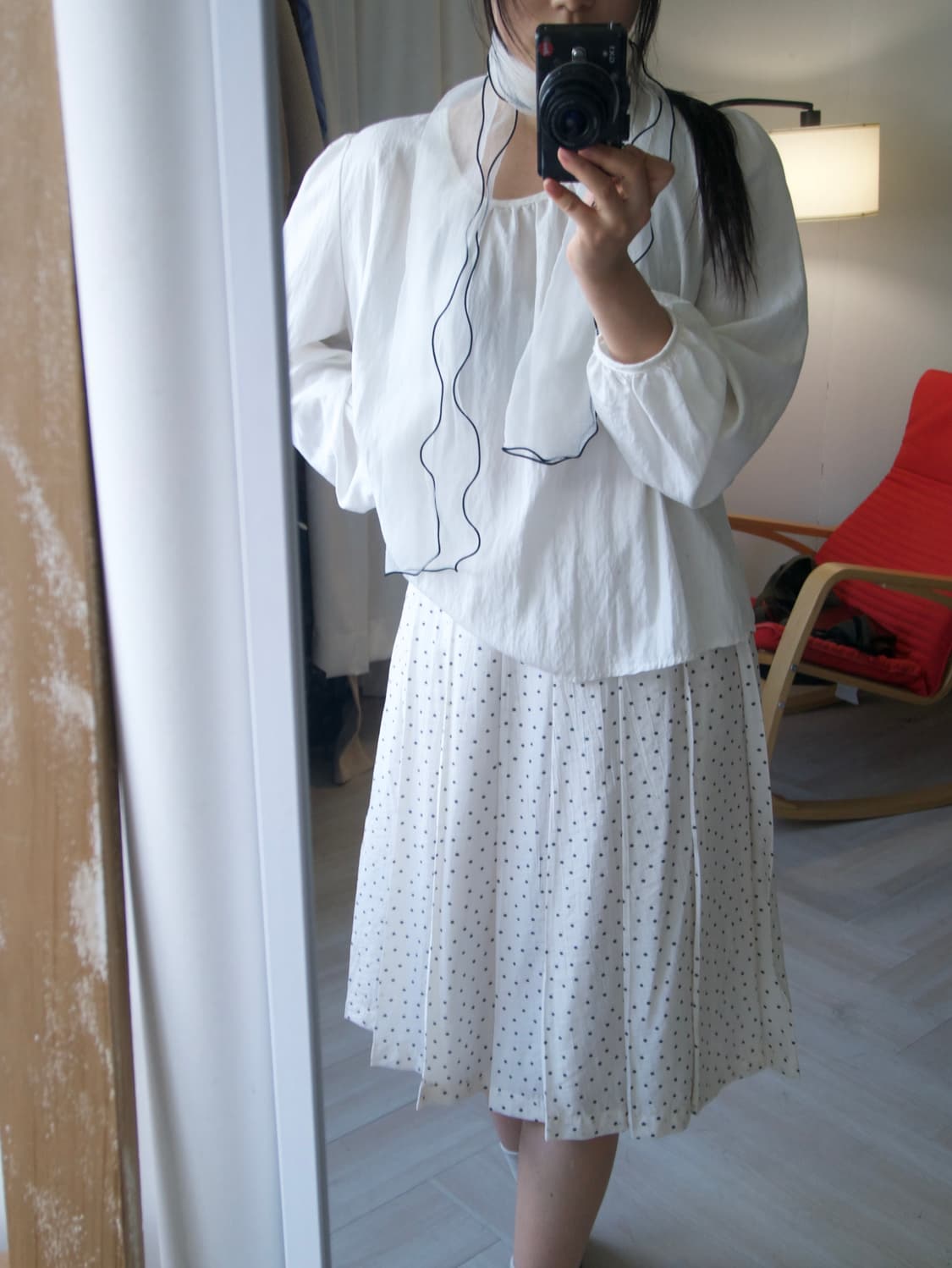 white minimal blouse 상품이미지7