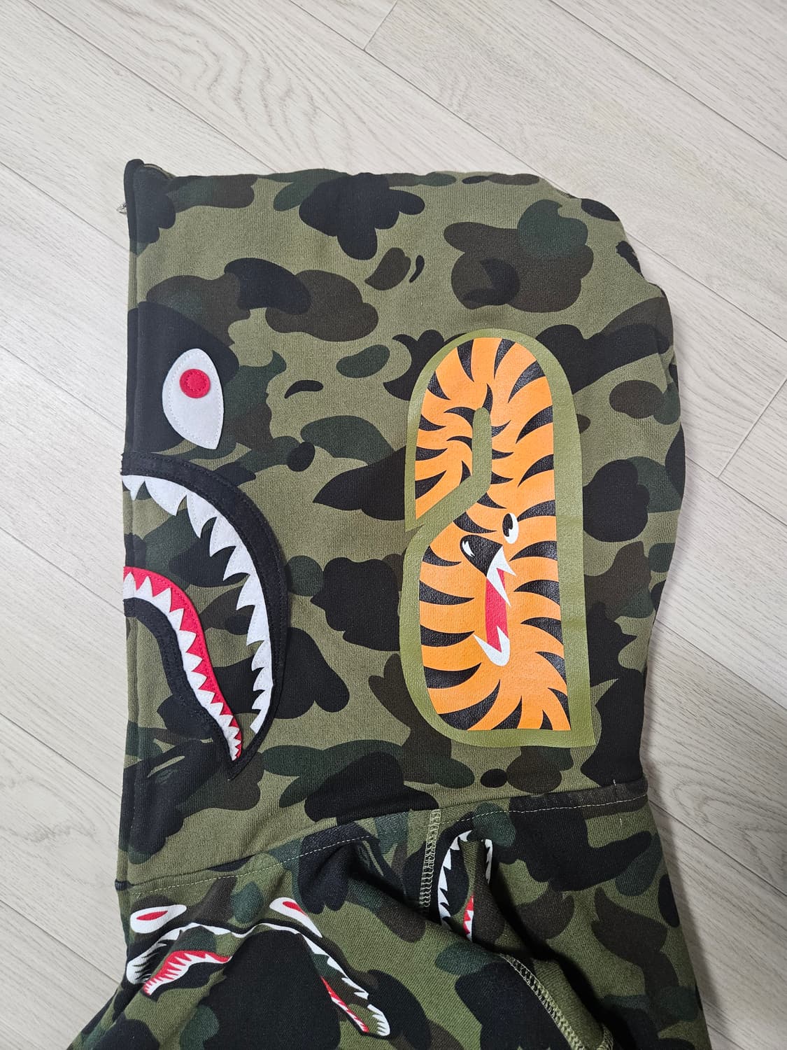 베이프 녹계 후드집업 2xl 상품이미지5