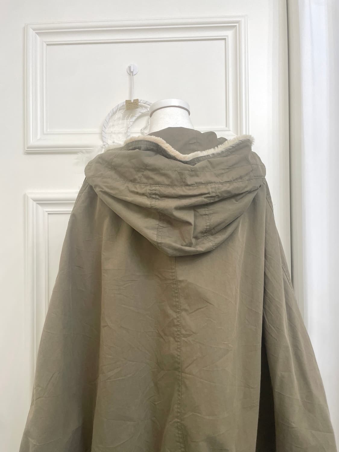 khaki pocket point hoodie cape outer 상품이미지4