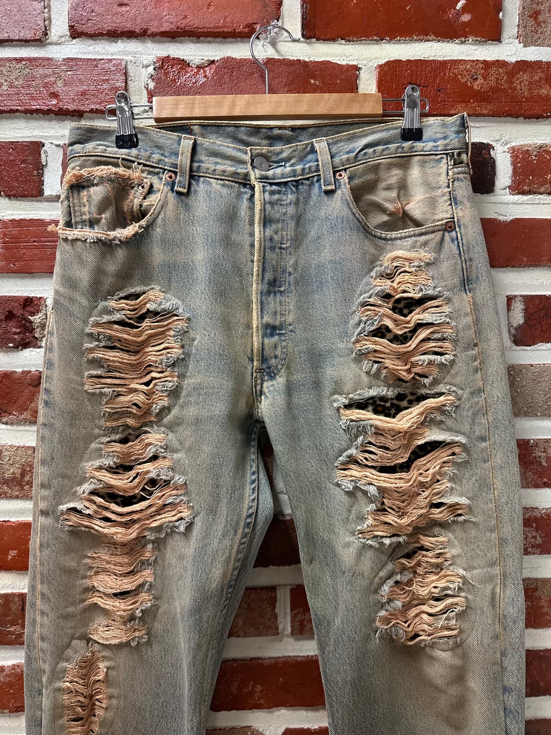 (32)리바이스 501 레오파드 데님 팬츠 상품이미지2