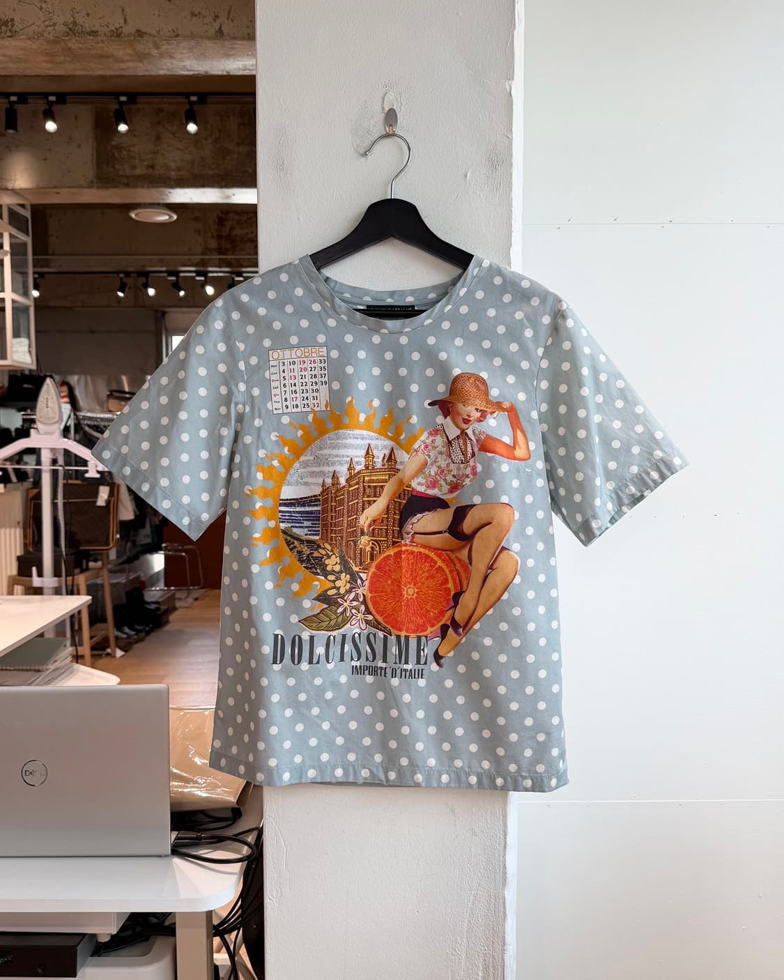 돌체앤가바나 블루 도트 비타 캘린더 걸 하프티  상품이미지2