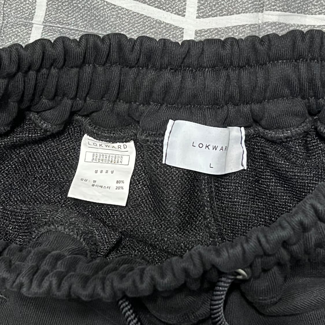 로커드 원 턱 스웨트 팬츠 블랙 -L- 상품이미지3