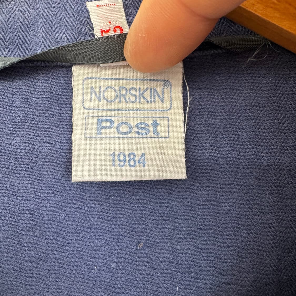 80s 놀스킨 Norskin 독일 우체국 프렌치 워크 자켓 (L) 상품이미지5