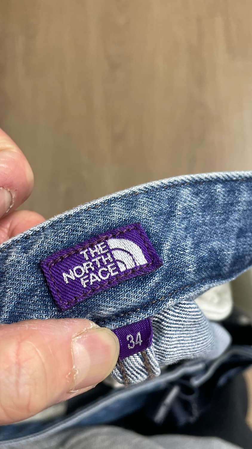 노스페이스퍼플라벨 와이드 테이퍼드 데님 34 (인디고 블리치) 상품이미지4