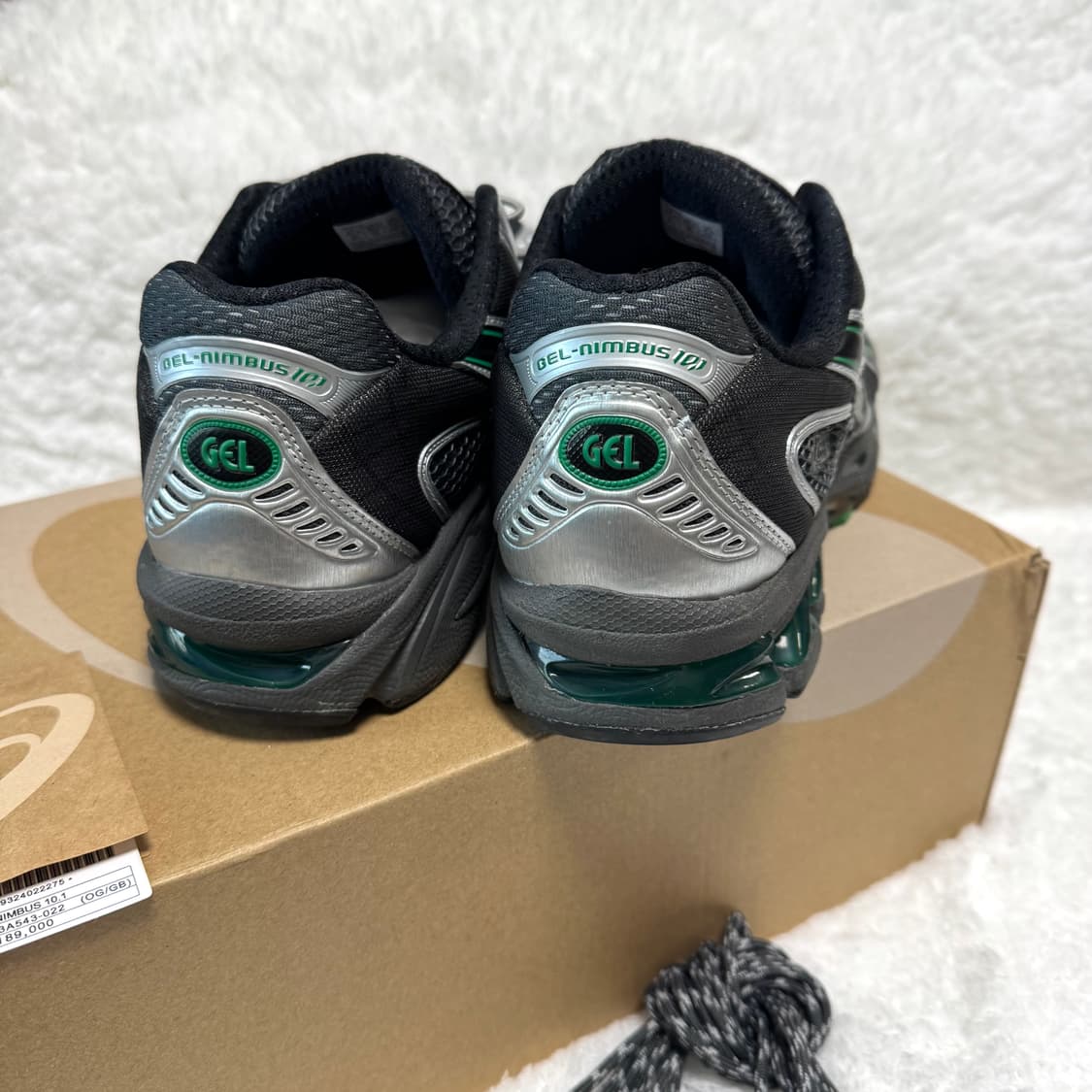 아식스 젤 님버스 10.1 옵시디언 그레이 그린 바질 275 size 상품이미지6