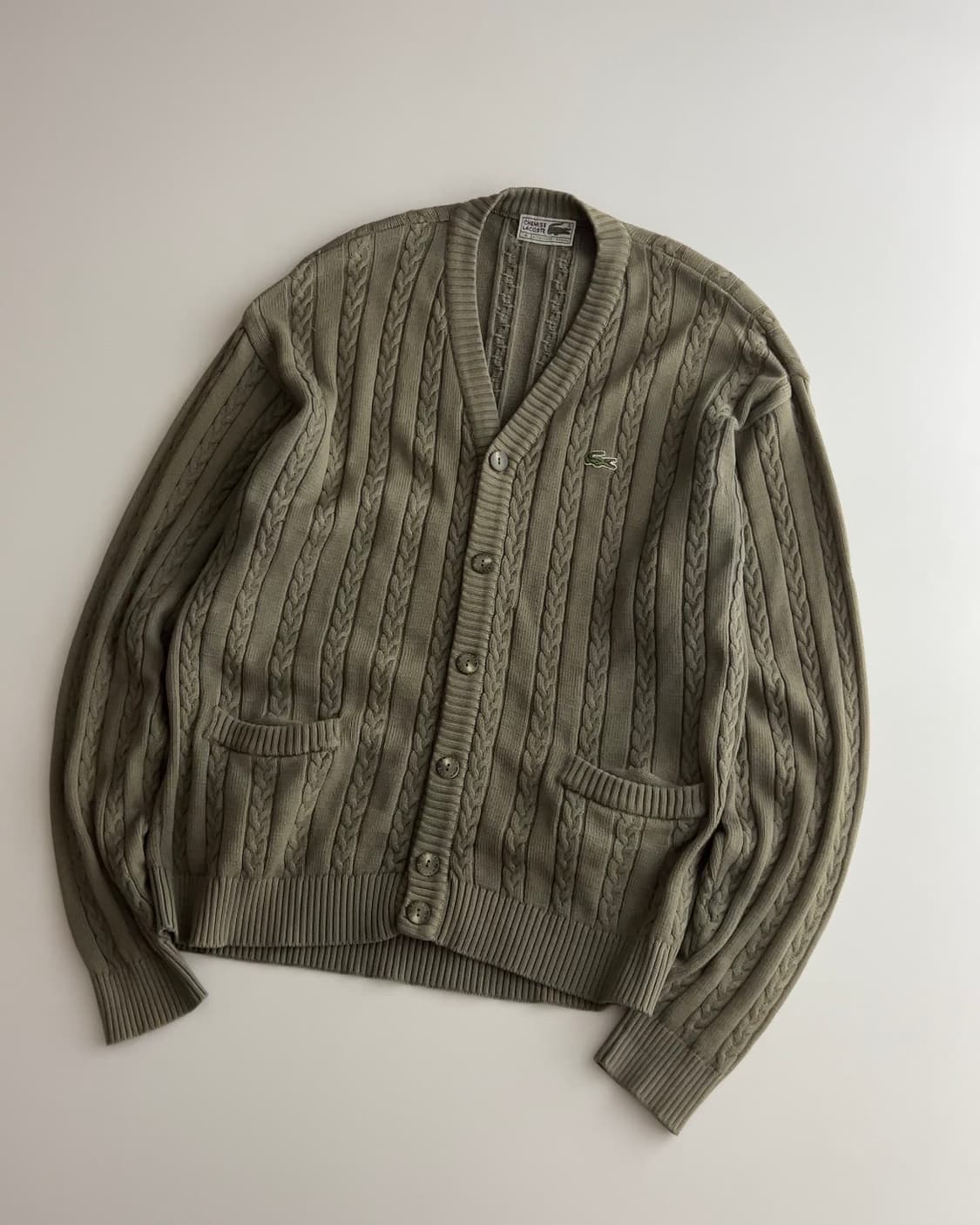 라코스테 꽈배기 니트 가디건 4 상품이미지3
