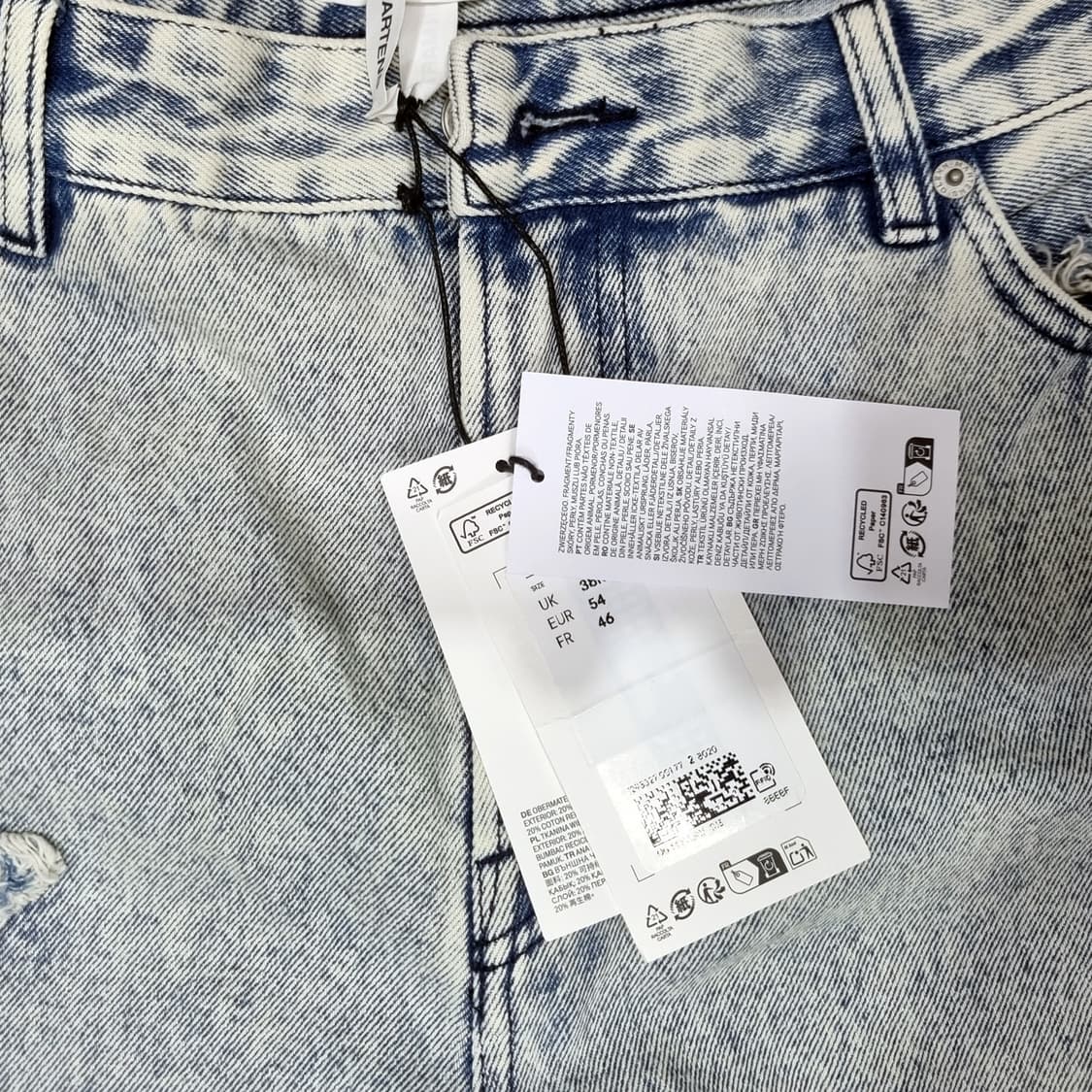 H&M 글렌마틴스 * 디스트레스드 룩 데님 진 * 라이트 블루 * 54 상품이미지4