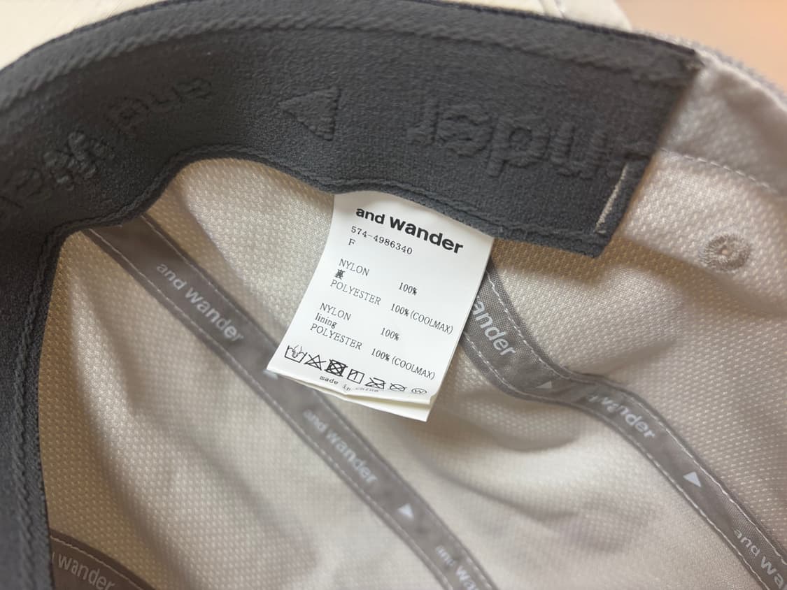 And Wander 앤드 원더 JQ 테이프캡 (오프화이트) 상품이미지3