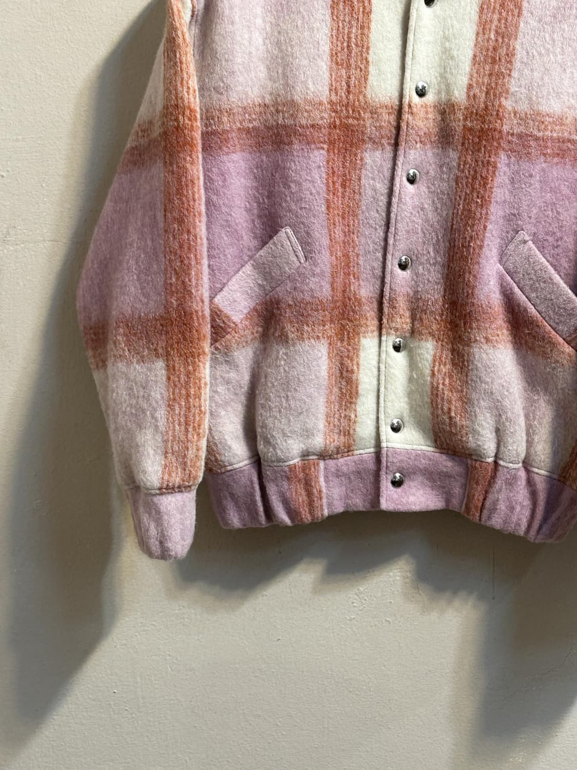 이로 파리 체크 울 블루종 자켓 상품이미지4