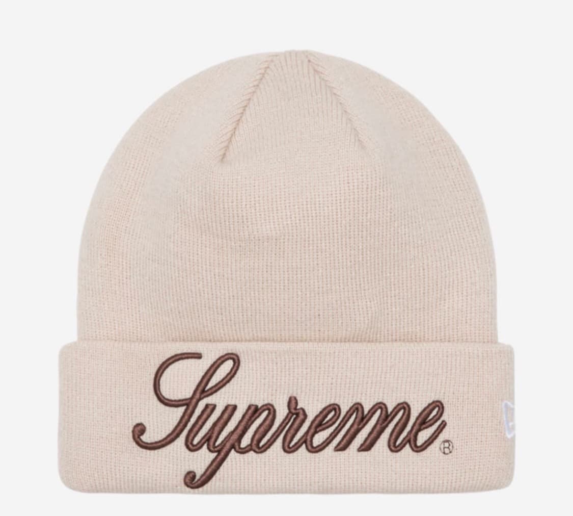 슈프림 뉴에라 스크립트 비니 스톤 상품이미지1