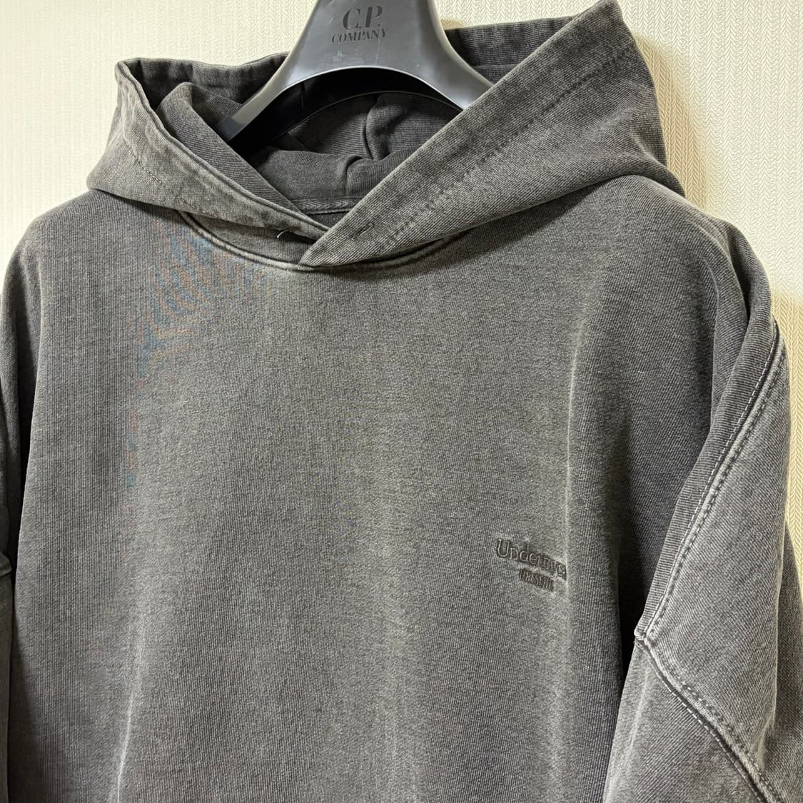 언더마이카 오버사이즈 피그먼트 후디 그레이 상품이미지1