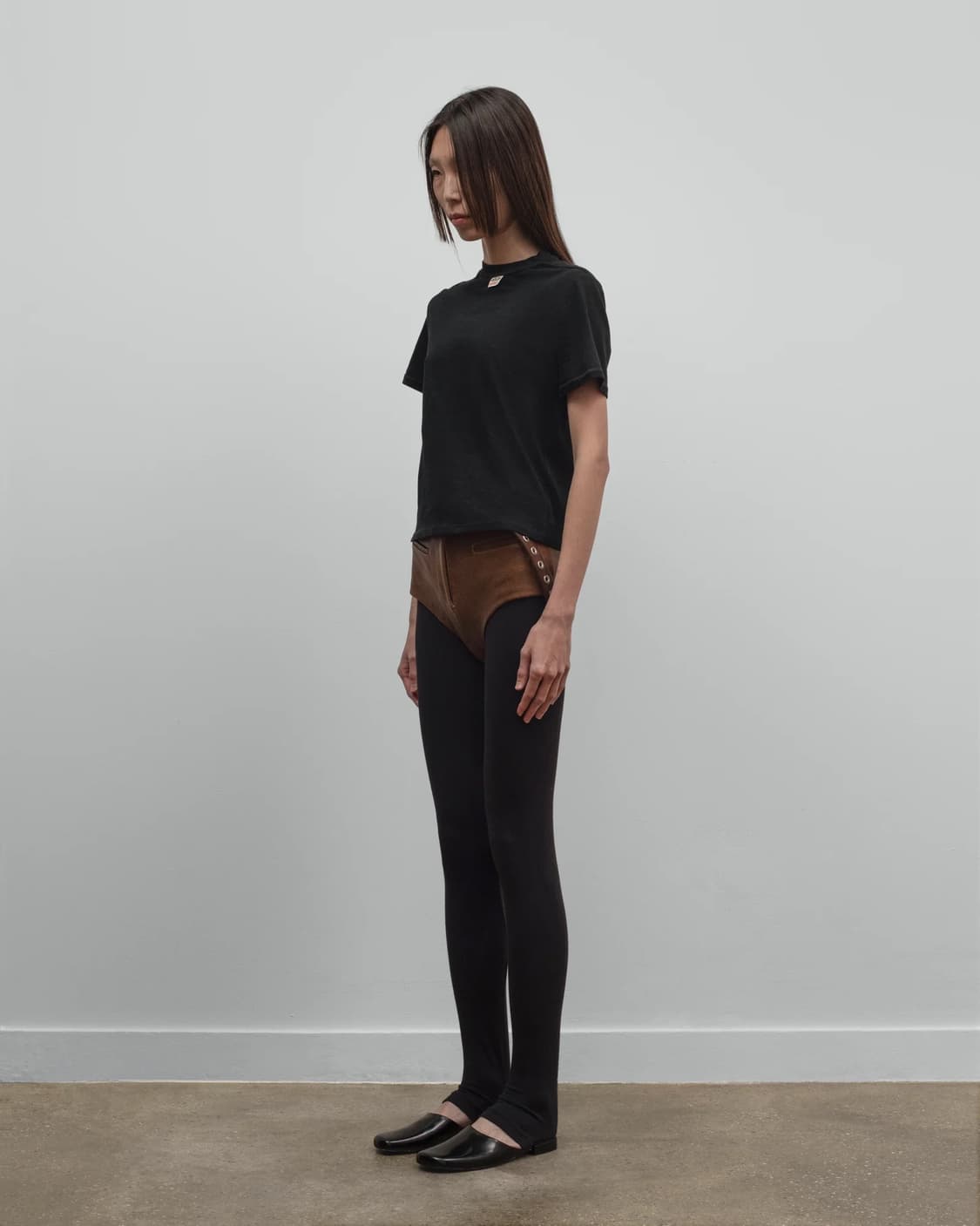 [S,M,L]커미션 25fw Reversed 베이비 티셔츠/블랙 상품이미지2