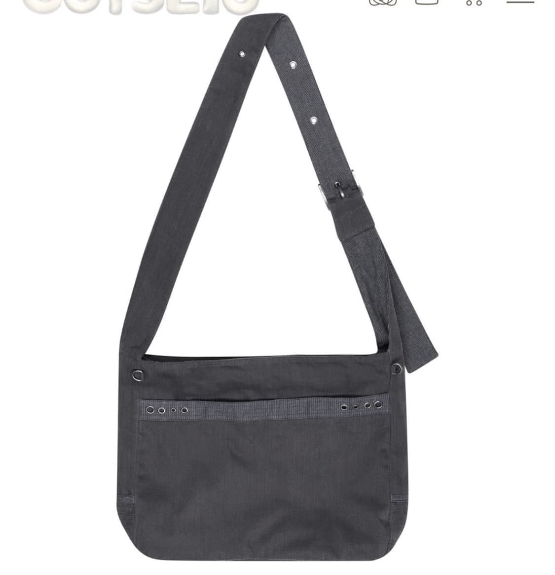 코이세이오 포인트 스트라이프 크로스백 차콜 상품이미지1