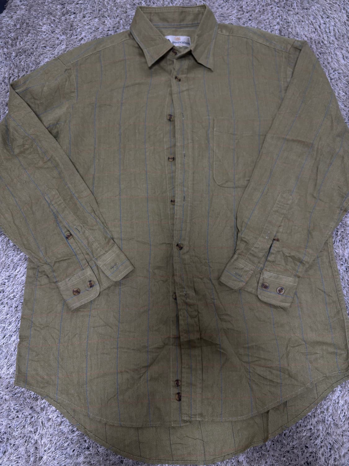 일제 AQUASCUTUM 체크 셔츠 사이즈 105 상품이미지1