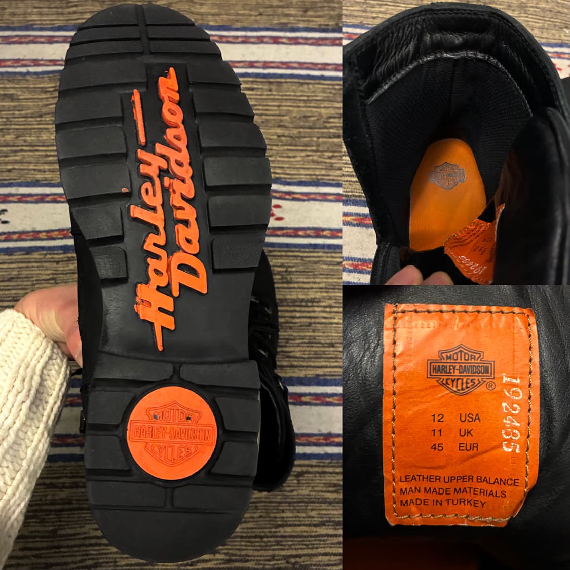 (290~295)할리데이비슨 찰스 모터사이클 지퍼 부츠 워커 상품이미지10