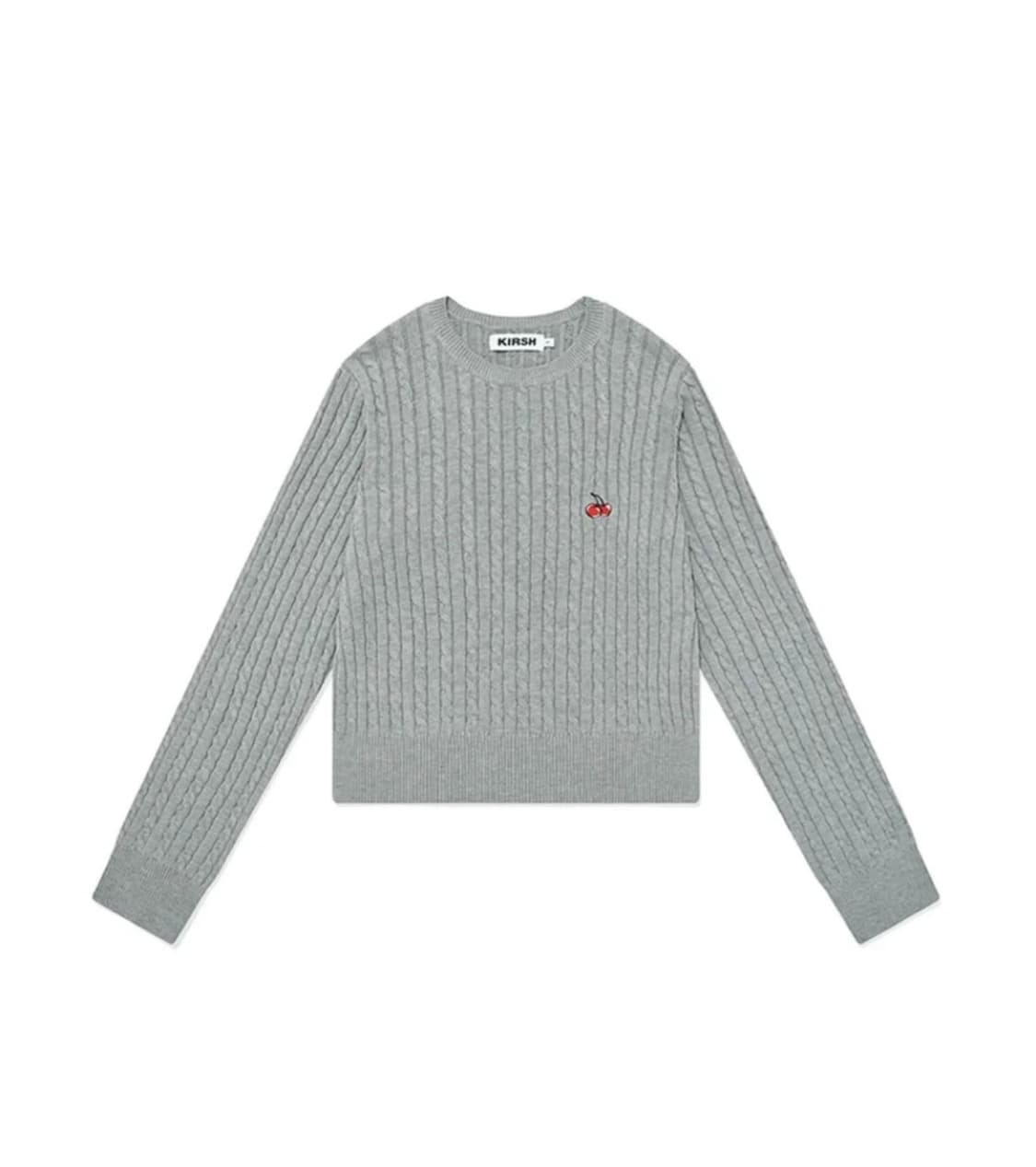키르시 스몰체리 케이블 크롭 니트 (gray) 상품이미지1
