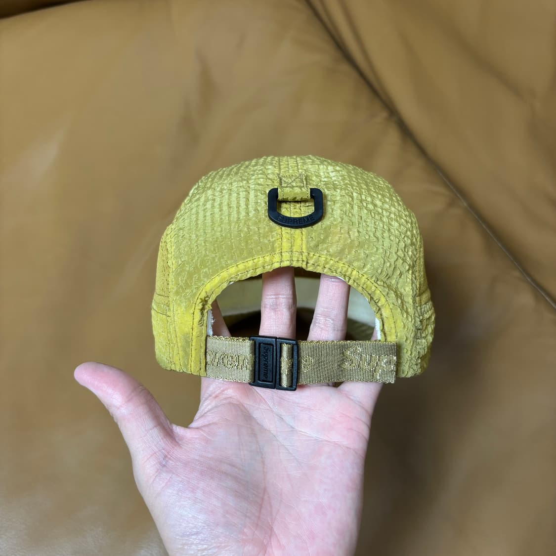 Supreme 슈프림 씨어서커 메쉬 머스타드 캠프캡 모자 Mustard 상품이미지7
