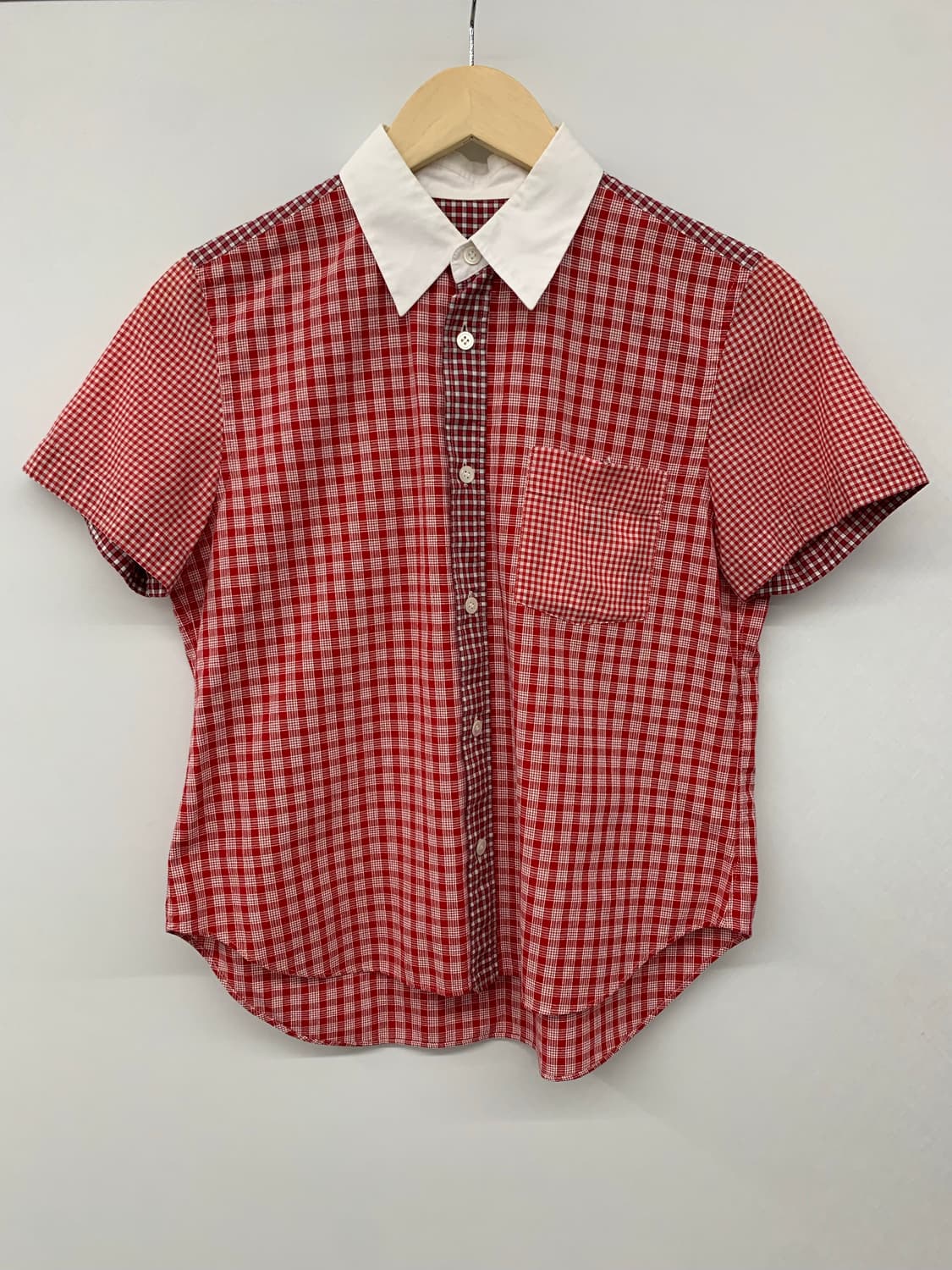 꼼데가르송 트리콧 체크 반팔셔츠 상품이미지4