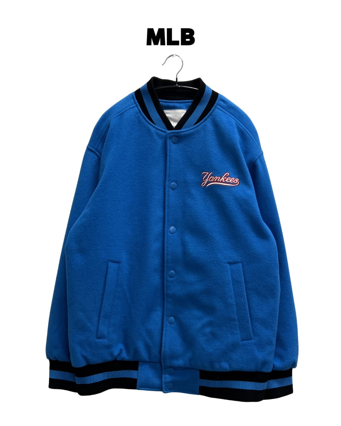 MLB 양키즈 울 바시티 자켓 블루 상품이미지1