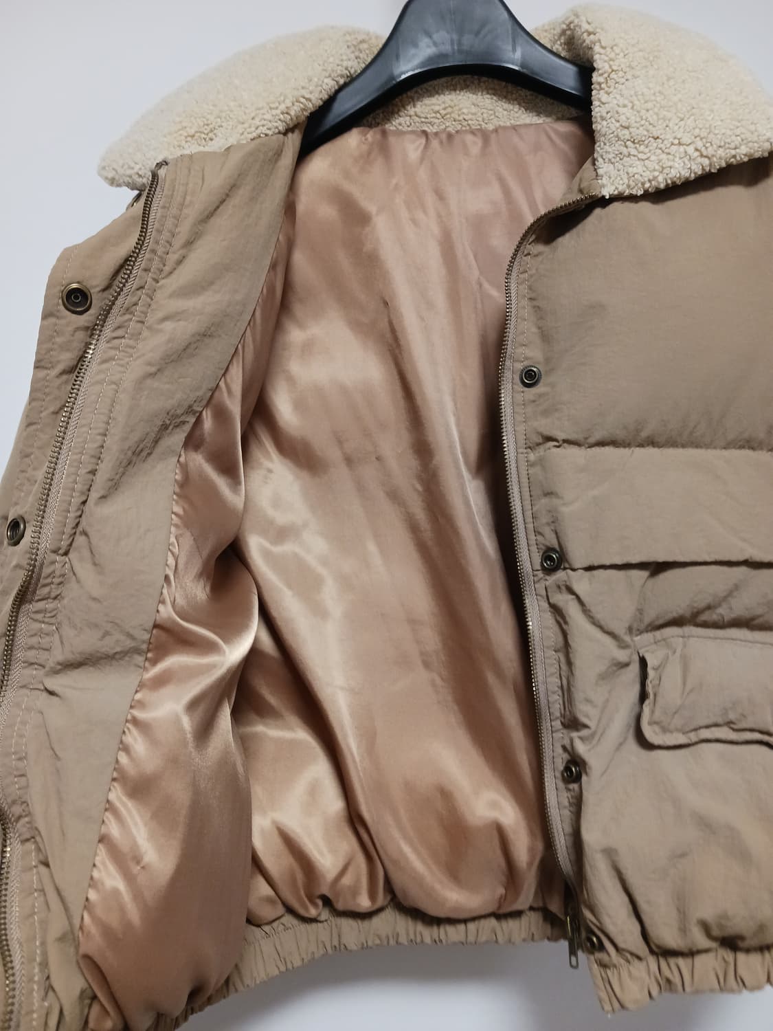 양털카라 크롭 패딩 상품이미지2