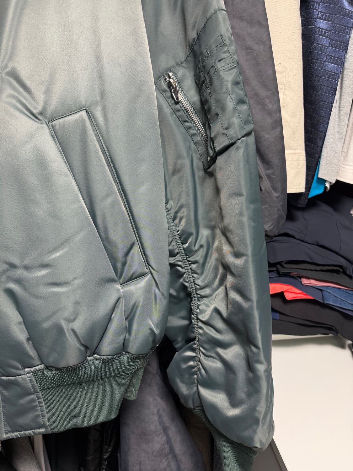 [50] juunj 준지 22fw 리버시블 마원 ma-1 카키 - 브라운 상품이미지3