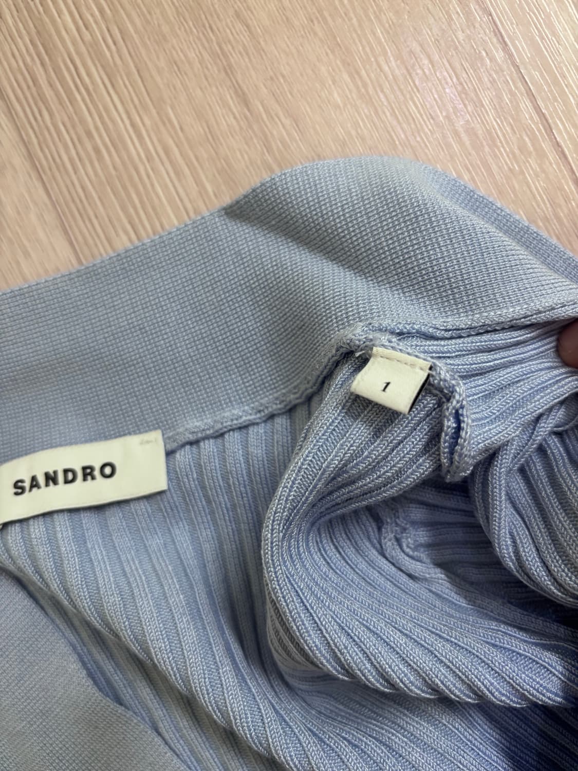 산드로 가브리엘 소라 하늘색 1 가디건 상품이미지3