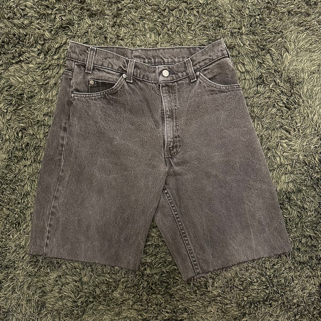 (31.5inch) 80s 리바이스 데님쇼츠 흑청반바지 상품이미지5