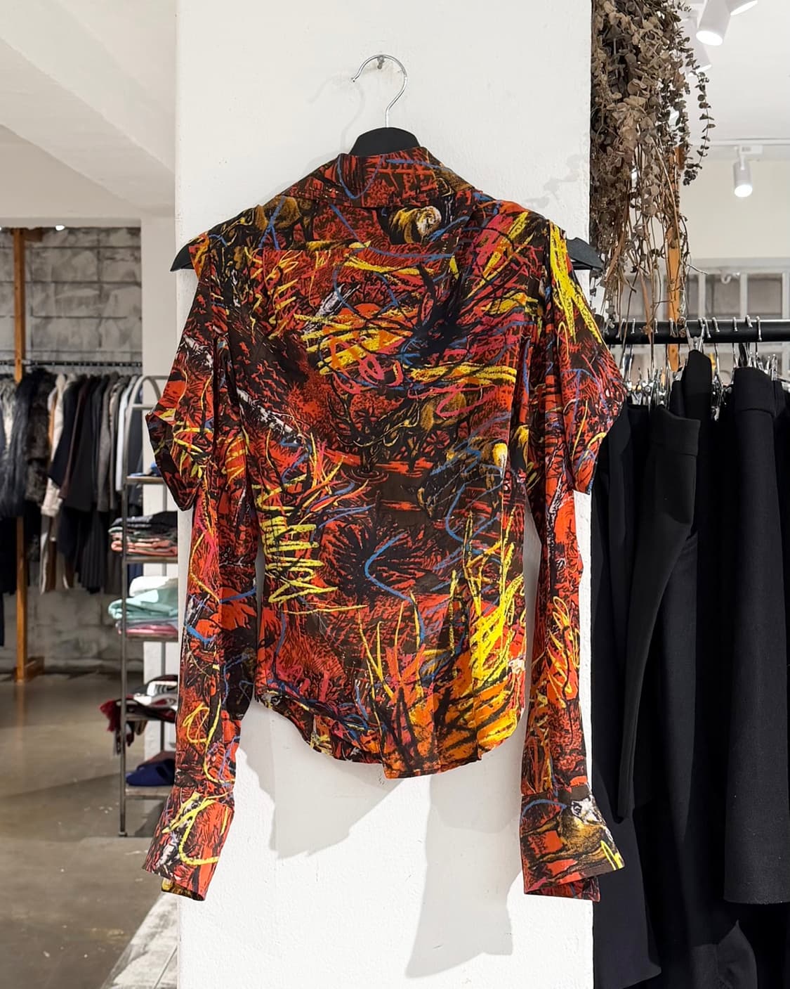 비비안웨스트우드 레드 fw10 프린팅 오픈숄더 실크 셔츠 상품이미지6