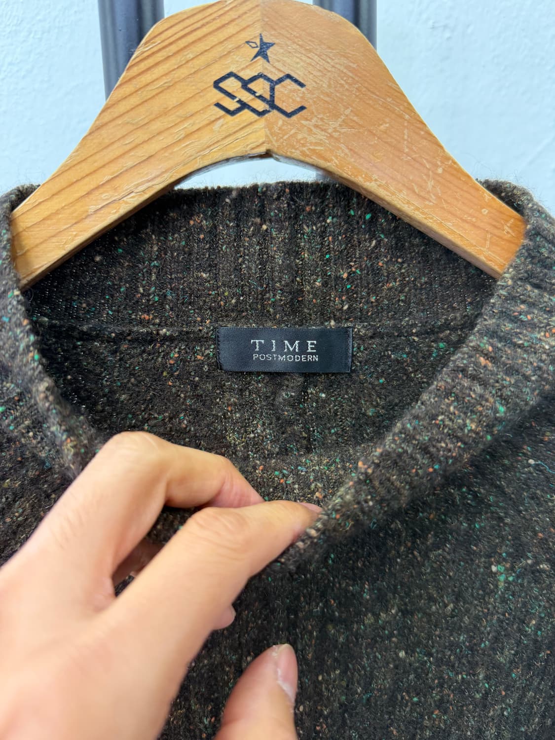 정품) 타임 한섬 여성 브라운 니트 스웨터 90F 상품이미지6