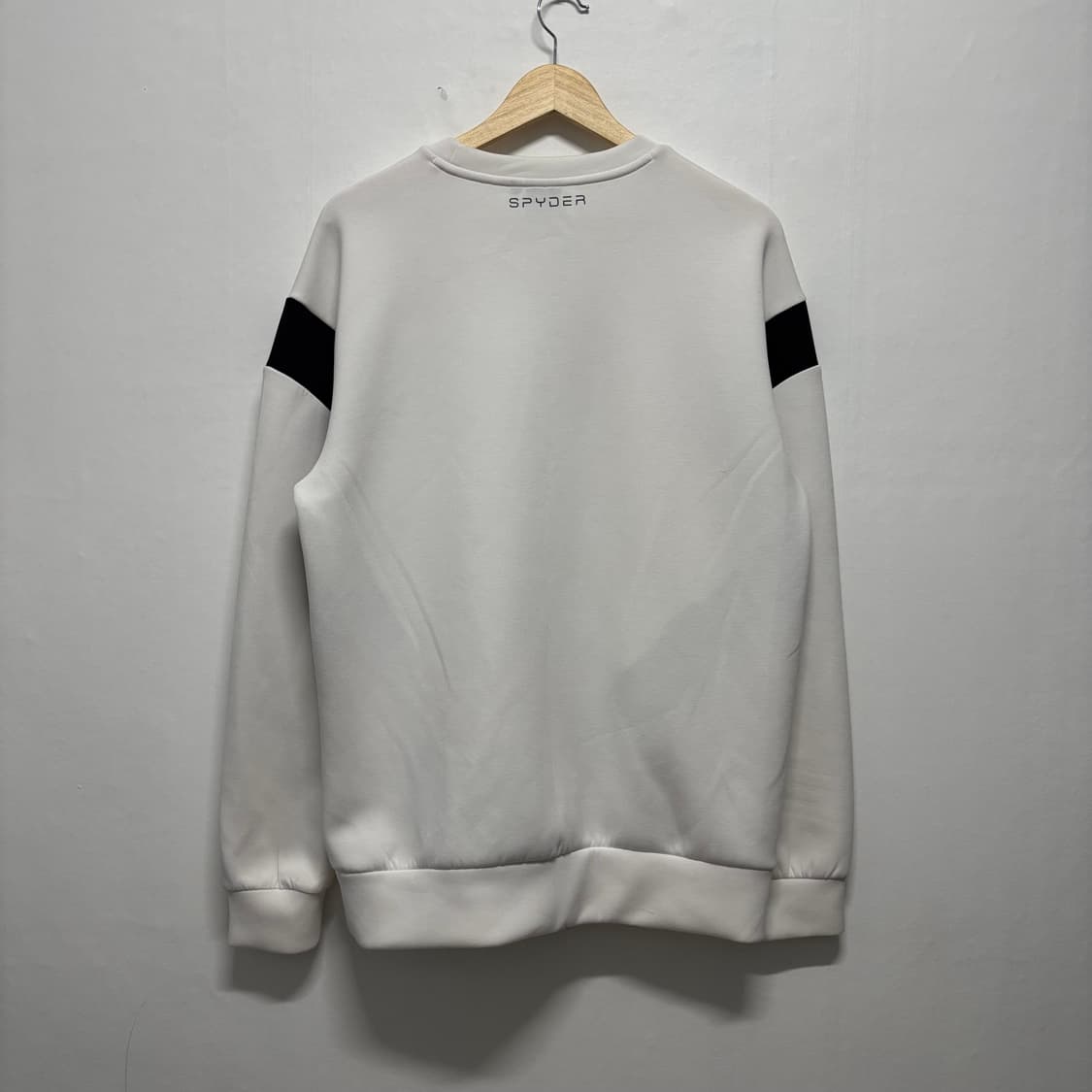 스파이더 흰검 배색 맨투맨 상품이미지3