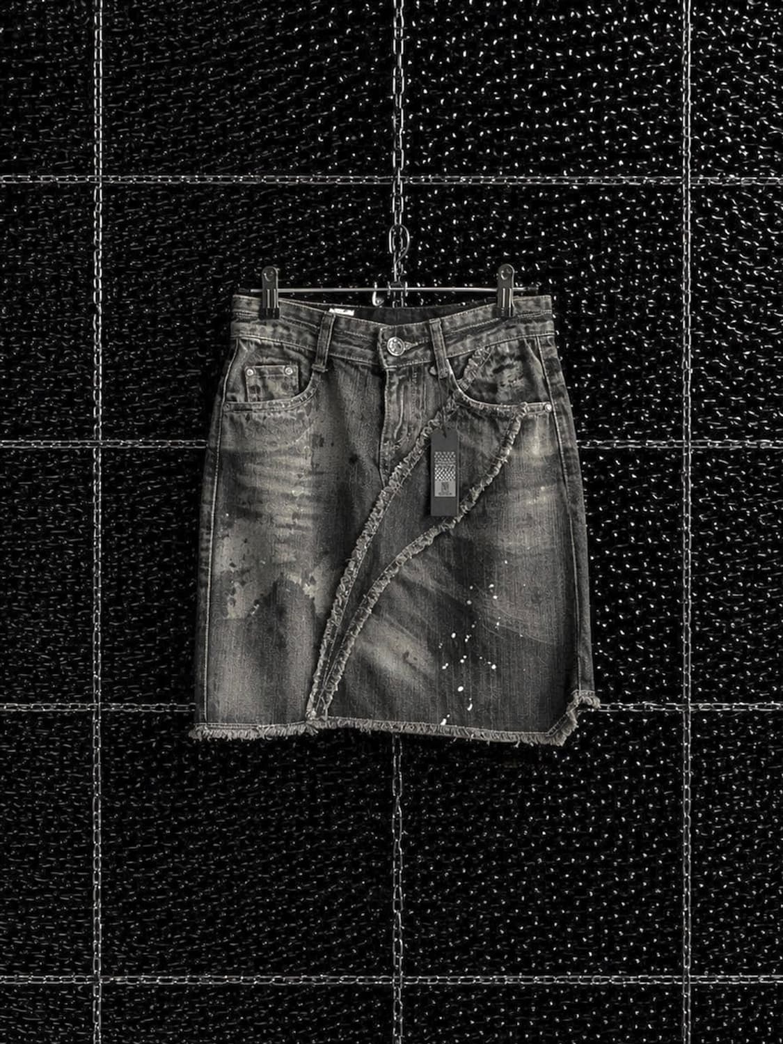 Vivigirls 워싱 데미지 스커트 상품이미지1