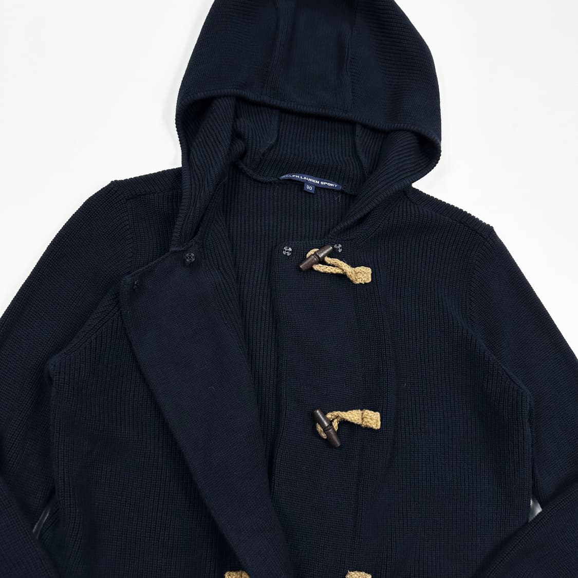 폴로 랄프로렌 더플 니트 후디 가디건 블랙 여성S 상품이미지4