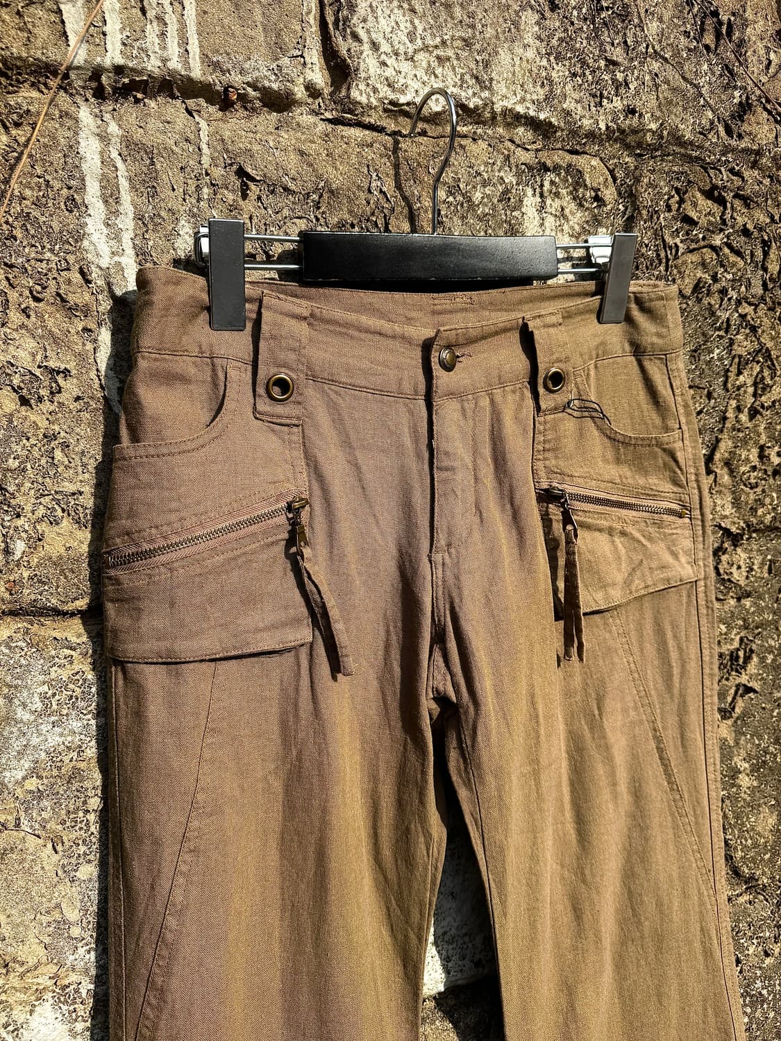 Brown linen Bootcut Pants 상품이미지7