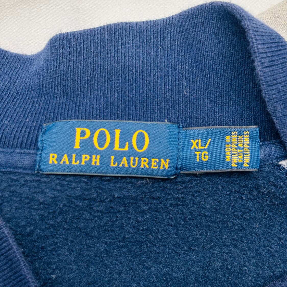 폴로 랄프 로렌 네이비 그레이 배색 블루종 자켓 XL 상품이미지7