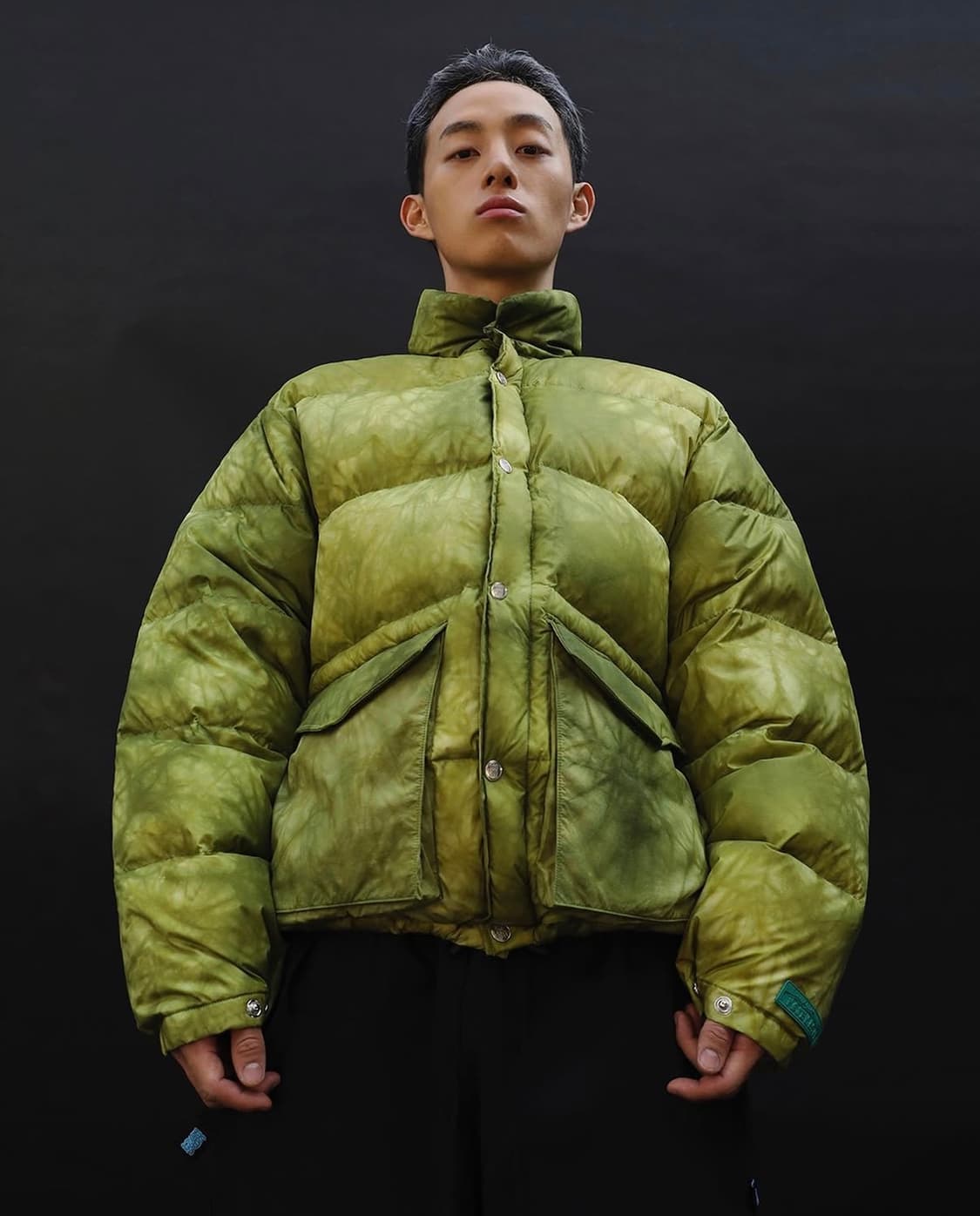 Y.E.S Dyed Down Jacket Lime 상품이미지2