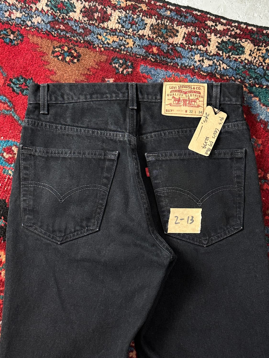 90's USA Made 빈티지 리바이스 517 블랙 부츠컷 상품이미지6