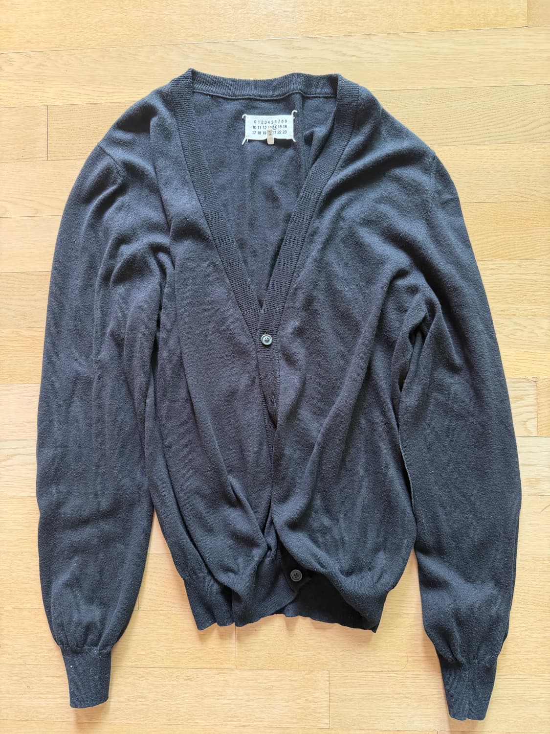 마르지엘라 엘보패치 가디건 블랙 L사이즈 상품이미지2