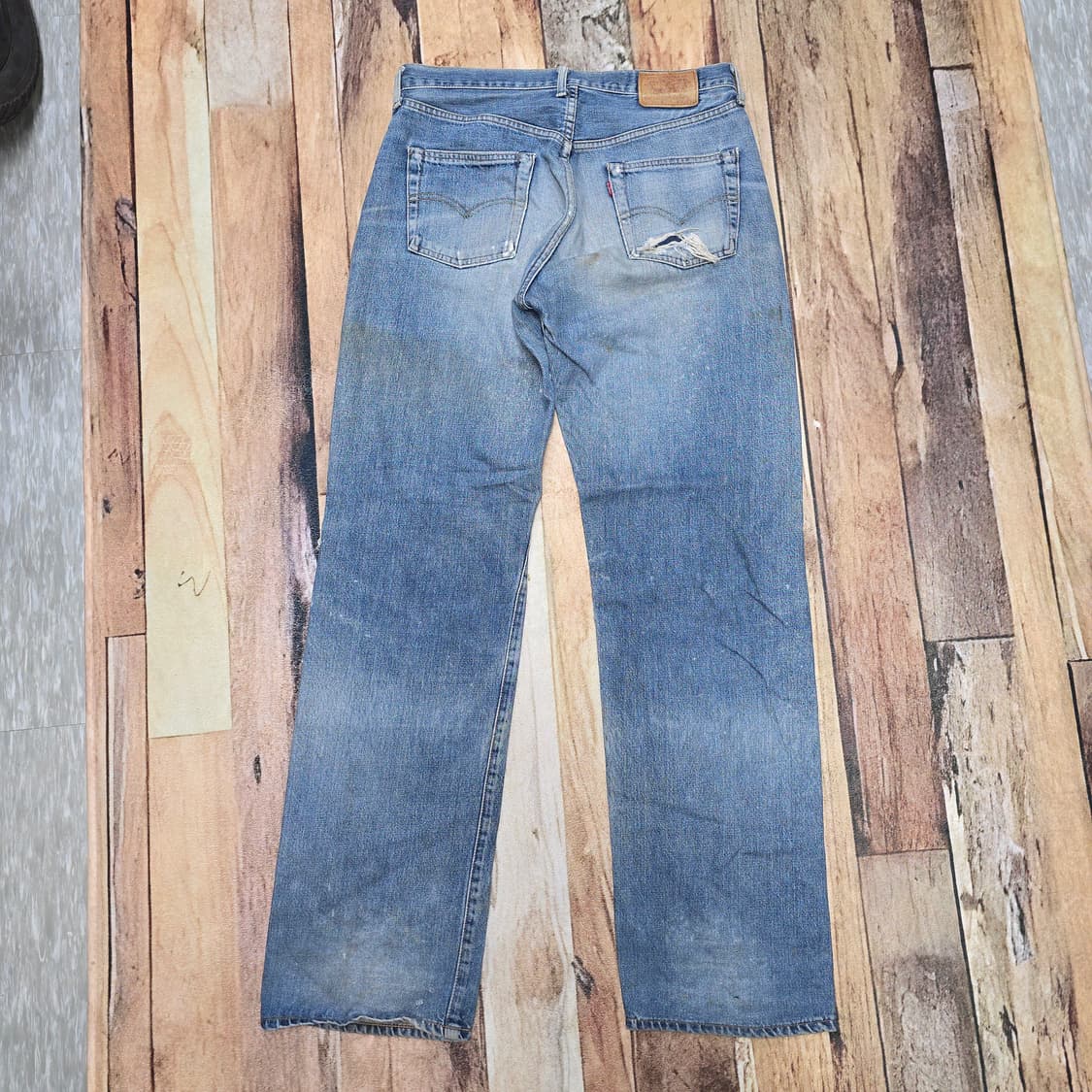 Vintage 90s Japan 리바이스 504z 빅E 셀비지 데님 33 상품이미지6