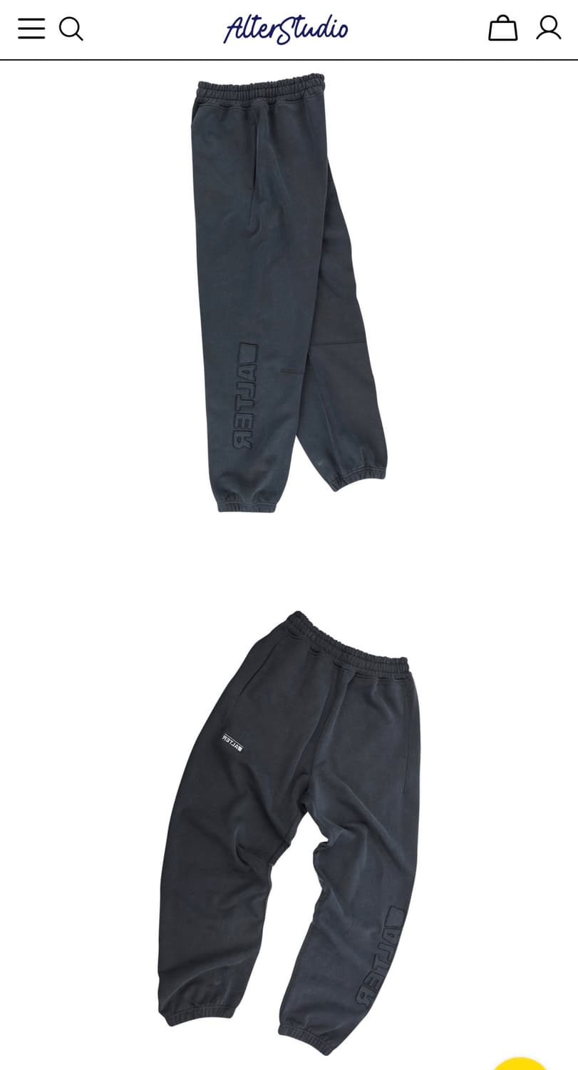 [새제품/L] 알터 피그먼트 스웻 셋업 - 네이비 상품이미지7