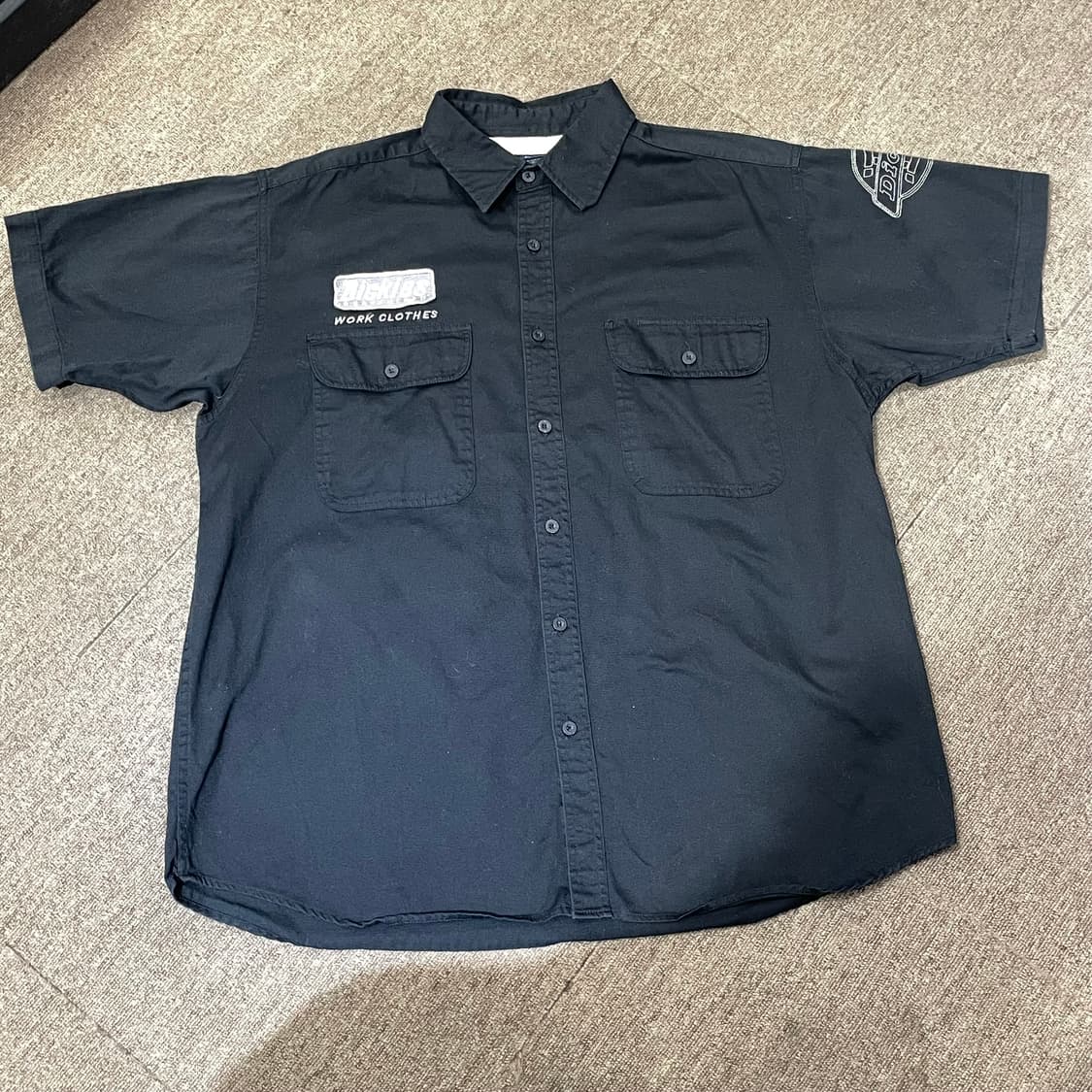 (XL) Dickies 디키즈 반팔 워크 셔츠 블랙 상품이미지3