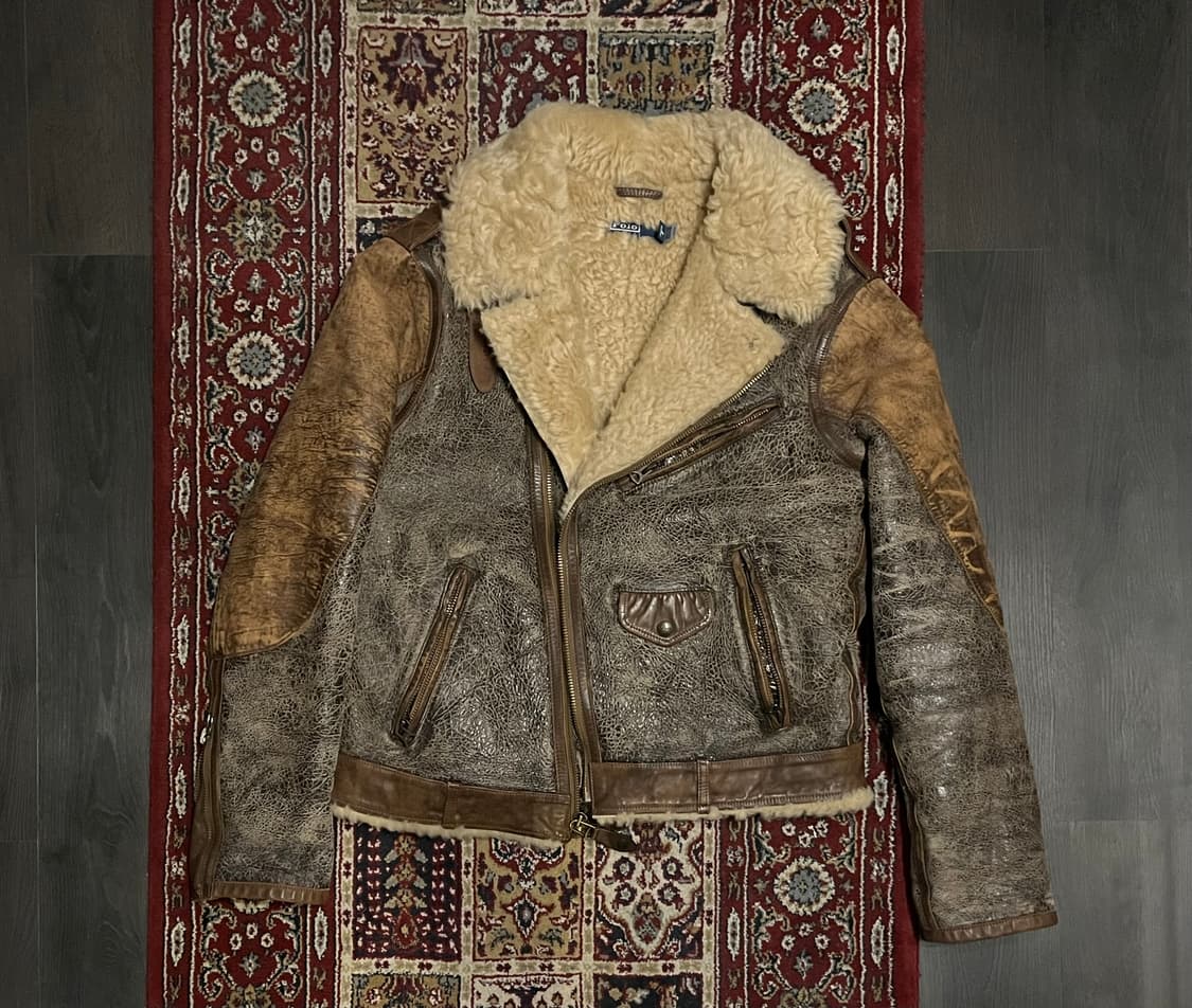 폴로 랄프로렌 에비에이터 시어링 무스탕 자켓 상품이미지3