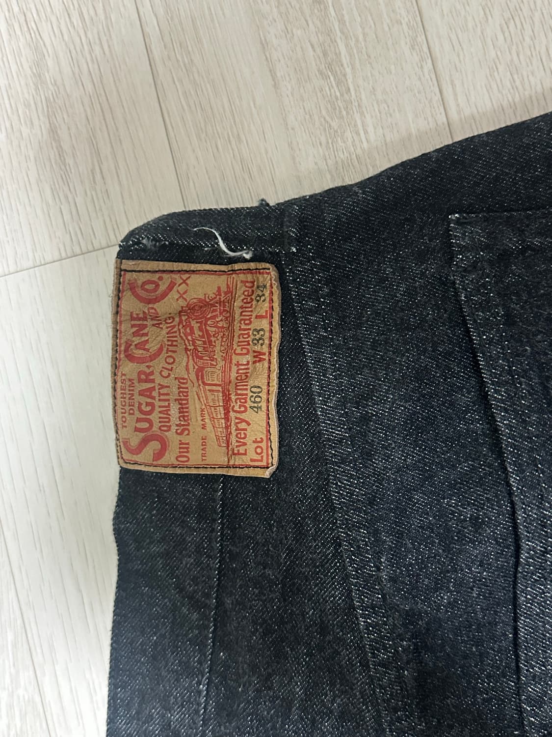 슈가케인1947 블랙 원워시 33사이즈 상품이미지5