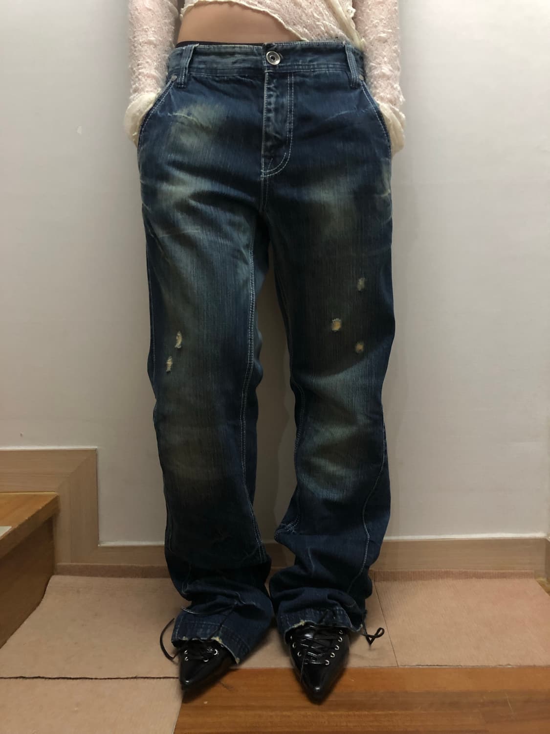 빈티지 데님 워싱 팬츠 상품이미지1